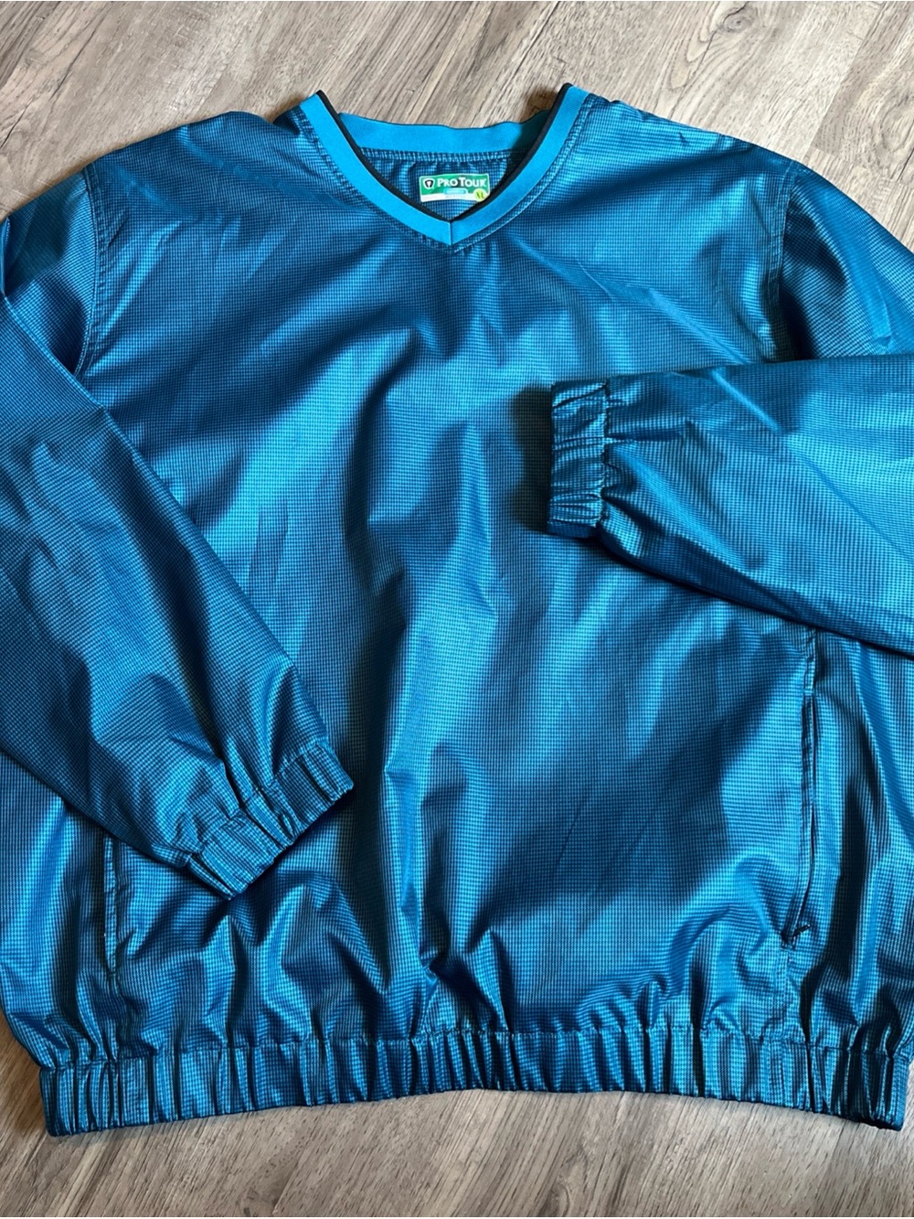 Pro Tour Blue V‑Neck Pullover Windbreaker XL